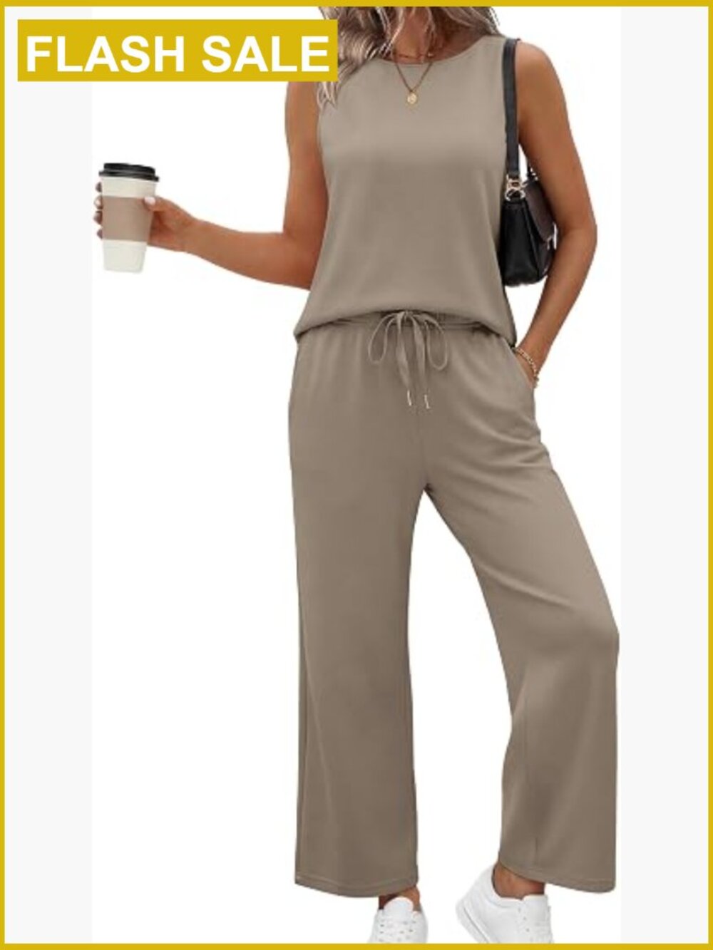 Two Piece Set Summer Outfits Beach Vacation Wide Leg Crop Pants Outfits